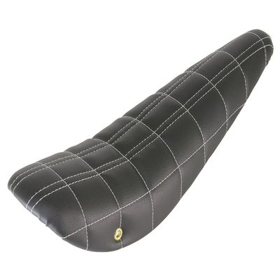 ALTALINE Two Lined Square Stitched Vinyl 20" Bicycle Banana Saddle/Seat, Multiple Colors (Black)