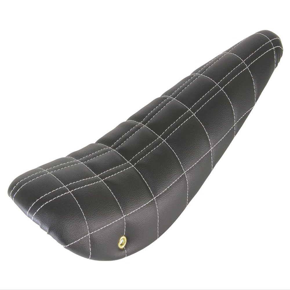 ALTALINE Two Lined Square Stitched Vinyl 20" Bicycle Banana Saddle/Seat, Multiple Colors (Black)