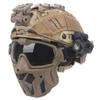 KLYso Tactical Airsoft Helmet and Full Face Protection Mask Set for Paintball CS Fast Helmet Set with Detachable Goggles (Color : T) view 1