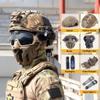 KLYso Tactical Airsoft Helmet and Full Face Protection Mask Set for Paintball CS Fast Helmet Set with Detachable Goggles (Color : T) view 2