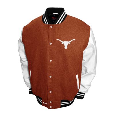 Franchise Club Mens Graduate Wool Varsity Letterman Jacket (Texas, Large)