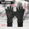 WESTWOOD FOX Waterproof Winter Gloves for Men & Women,Windproof, Warm Ski Gloves, Touchscreen, Anti-Slip Grip Gloves for Cycling, Snowboarding, Hiking, Running, Driving and Outdoor Sports (S) view 2