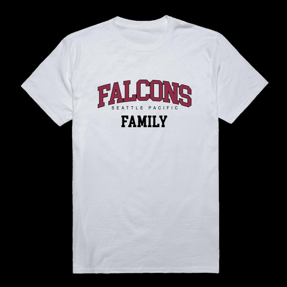 Seattle Pacific University Falcons Family Tee T-Shirt - White, X-Large