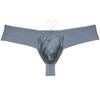 Men's Solid Contour Pouch Bikini Swimsuit 1/3 Hip Coverage Swim Briefs Shiny Swimwear Surf Mini Cheeky Trunks 3-Pack(Dark Gray) L view 2