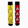 CBS Studios Inc. Star Trek & Klingon Symbol Logo Emblem (2) Pack Men's Dress Crew Socks. 2 Pair  Star Trek Command & Klingon Badge. Mens Shoe Size 6-12 (TG11499) view 2