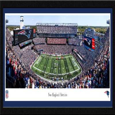 New England Patriots - 41.5x15-inch Single Mat, Select Framed Picture by Blakeway Panoramas