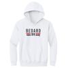 500 LEVEL Connor Bedard Youth Sweatshirt (Youth Hoodie, Medium, White) - Connor Bedard Chicago Font view 1