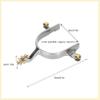 Stainless Steel Western Style Spurs for Cowboy Boots - Unisex, Rust-Resistant, 1 Pair, American Type Boot Accessories view 2