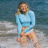 Let It Be Long Sleeve Crop Top Rashguard with UPF 50 view 1
