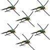 The Fly Fishing Place Tungsten Bead Head Rubber Legs Olive Black Zebra Copper John Nymph Fly Fishing Flies - Set of 6 Flies Hook Size 16 view 1