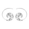 925 Sterling Silver Spiral Filigree Coiled Hoop Earrings, Sold as a Pair view 1
