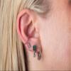 925 Sterling Silver Spiral Filigree Coiled Hoop Earrings, Sold as a Pair view 2