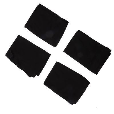 balacoo 4pcs Elastic Wrap Headscarf Scalp Hat Loc Bonnet for Sleep Hair Bonnet Headwrap Black