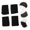 balacoo 4pcs Elastic Wrap Headscarf Scalp Hat Loc Bonnet for Sleep Hair Bonnet Headwrap Black view 3
