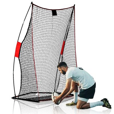 PGL Football Kicking Training Net Durable Reinforced Equipment with Stable Frame 47FT - Improve Hitting Accuracy Backyard Field Outdoor Practice Use