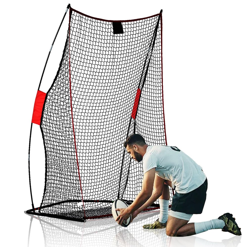 PGL Football Kicking Training Net  Durable Reinforced Equipment with Stable Frame 47FT - Improve Hitting Accuracy  Backyard Field Outdoor Practice Use