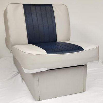 Horizon Manufacturing Boat Seat Back-to-Back Lounge Seat, Fishing Ski Lounge 10" Base Grey/Navy 1007-ABD