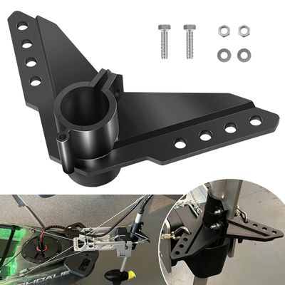Steering Triangle Mounting Bracket Replacement Parts Kit Fit For Newport NK-180S Brushless Kayak Trolling Motors, Black Mounted Steering Bracket