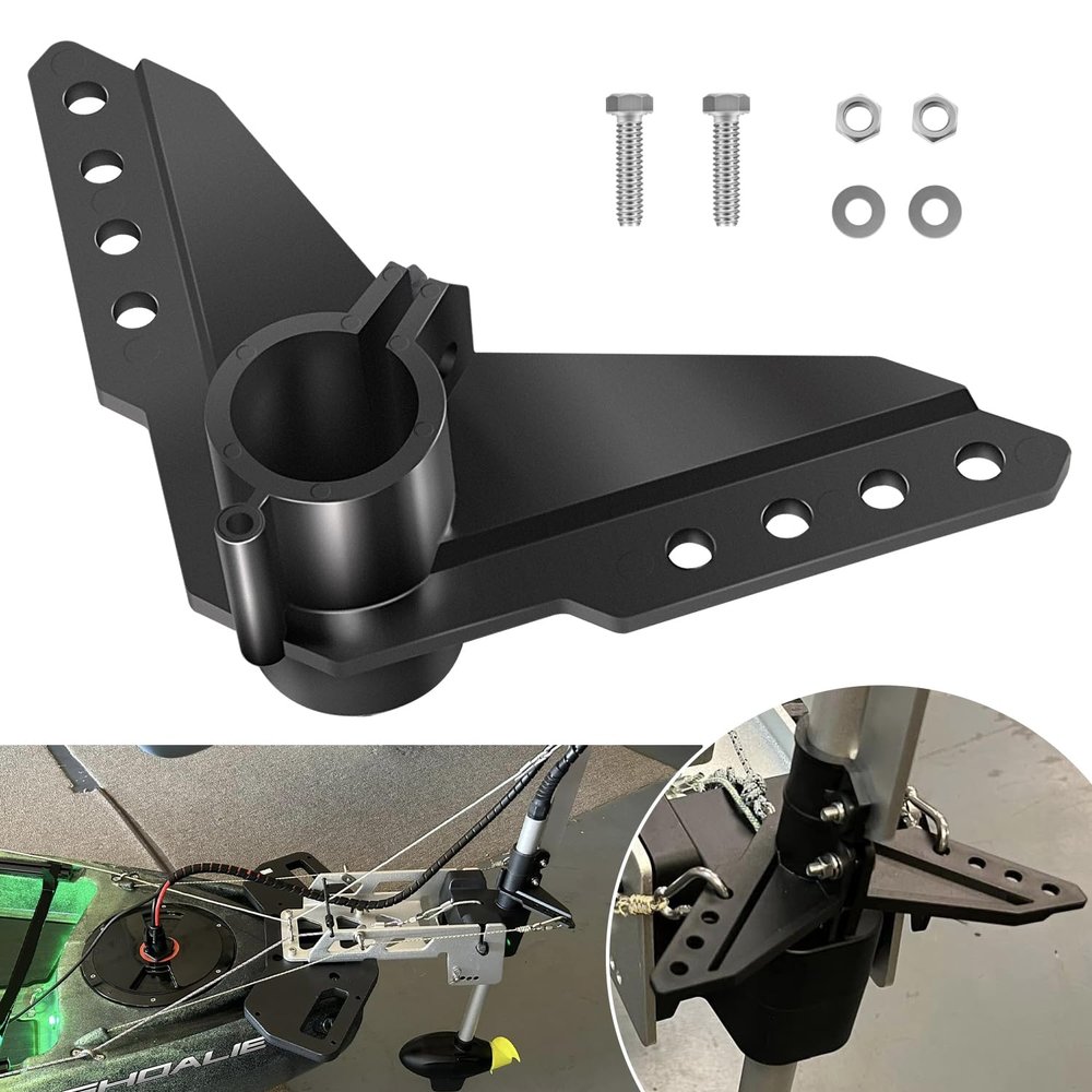 Steering Triangle Mounting Bracket Replacement Parts Kit Fit For Newport NK-180S Brushless Kayak Trolling Motors, Black Mounted Steering Bracket