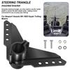 Steering Triangle Mounting Bracket Replacement Parts Kit Fit For Newport NK-180S Brushless Kayak Trolling Motors, Black Mounted Steering Bracket view 3