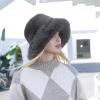 Fuzzy Bucket Hat Womens Fashion Camo Furry Faux Fur Winter Hat Men Wide Brim Plush Warm Fisherman Cap Cute Fluffy Bucket Hats (Grey) view 3
