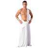 renvena Men Men Greek Halloween Costume Ancient Roman God Toga Robe One Shoulder Suspender Skirt White Medium view 1