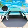 Gorich Beach Tent Sun Shelter for 3/4-5/6-7/8-10 Person with UPF 50 UV Protection, Lightweight & Easy Setup Beach Shade Canopy, Portable Beach Shade Tent Beach Cabana view 3