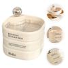 Cabilock Jewelry Organizer Rotatable Jewelry Box for Earring Storage Stylish Three Design Compartments for Rings Necklaces and Bracelets Cream White view 4