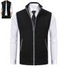 Mens Knitted Sweater Relax Fit V Neck Vest Sleeveless Jumpers Classic Business Knitwear Jumpers Gilet Waistcoat Sweater Vest Tank Tops Knitwear Knitted Waistcoat Sweater Cardigans Tank Tops Black view 2