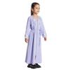 Abayas for Girls Muslim Kids Islamic Hooded Hijab Prayer Eid Dress One-Piece Long Sleeve Zipper Full Length Middle East Robe Loose Fit Arabic Dubai Kaftan Maxi Gown Arabian Clothes Violet 12-13 Years view 4