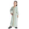 Abayas for Girls Muslim Kids Islamic Hooded Hijab Prayer Eid Dress One-Piece Long Sleeve Zipper Full Length Middle East Robe Loose Fit Arabic Dubai Kaftan Maxi Gown Arabian Clothes Green 10-11 Years view 1