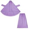 Kids Prayer Dress, Muslim Clothes for Girls Long Sleeve Abaya with Hijab Two Piece Maxi Islamic Skirt Jilbab Scarf Set Kaftan Middle East Arabian Robe Ramadan Eid Dubai Modest Clothes Violet 7-8Y view 4