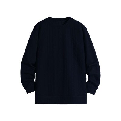Buddhi Mens Cable Knit Jumpers Casual Crew Neck Thick Warm Long Sleeve Sweater Pullover Tops Fall Wnter Warm Knitwear Pullovers Golf Jumper Pullover Tops Navy