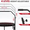Trampoline, Portable Fitnes Foldable Trampoline in-Home Mini Rebounder, Exercise Trampoline for Kid/Adults, 40" Max Load 330lbs (Black) view 4