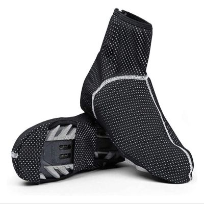 ZARUX Silicone Waterproof Shoes Covers Cycling Shoe Covers Waterproof Cycling Shoe Covers, Thermal Winter Road MTB Bike Overshoes with Reflective Strip, Waterproof Windproof (Size : A(M))
