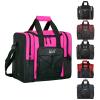 WOLT Bowling Ball Bag for Single Ball -Bowling Bag with Padded Holder, 2 Pockets Fit Shoes Up to Mens Size 14 and Accessories (Pink) view 1