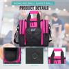 WOLT Bowling Ball Bag for Single Ball -Bowling Bag with Padded Holder, 2 Pockets Fit Shoes Up to Mens Size 14 and Accessories (Pink) view 4