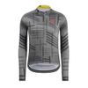 GCRFL Men's Cycling Jersey Long Sleeve Biking Shirt with 3+1 Zipper Pockets Breathable Quick Dry Bicycle Jersey (Grey, 2X-Large) view 1