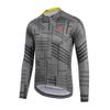 GCRFL Men's Cycling Jersey Long Sleeve Biking Shirt with 3+1 Zipper Pockets Breathable Quick Dry Bicycle Jersey (Grey, 2X-Large) view 2