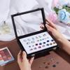 PH PandaHall Glass Top Jewelry Display Case Jewelry Organizer Diamond Storage Box Gem Gemstone Storage Box with Velvet and Window for Collectibles Rhinestone Crystal Jewelry 5.4x7x1.26inch view 3