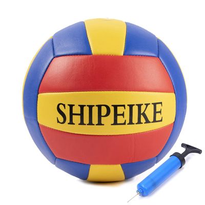 ABAJI Volleyball Red Blue Yellow Official Size Thicker PU Waterproof and Anti-Explosion Design Boys Girls Indoor Training Game Outdoor Beach Pool Play