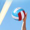 ABAJI Volleyball Red Blue Official Size Thicker PU Waterproof and Anti-Explosion Design Youth Boys Girls Indoor Training Game Outdoor Beach Pool Play view 2