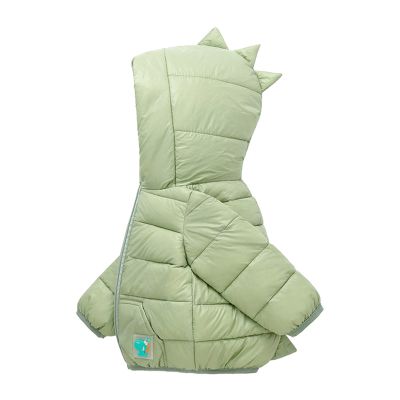 Boys Character Coats Girls Winter Warm Solid Dinosaur Padded Coats Outerwear Hooded Jacket Outwear (Green, 3-4 Years)