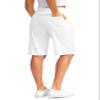 G Gradual Women's 12" Bermuda Long Shorts with Pockets High Waisted Stretch Knee Length Shorts for Women Summer Walking(White,L) view 2