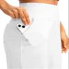 G Gradual Women's 12" Bermuda Long Shorts with Pockets High Waisted Stretch Knee Length Shorts for Women Summer Walking(White,L) view 3