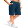 G Gradual Women's 12" Bermuda Long Shorts with Pockets High Waisted Stretch Knee Length Shorts for Women Summer Walking(Borealis Green,XL) view 1