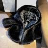 Toddler Girls Winter Fleece Coat Kids Hooded Faux r Jacket Fall Outfit Warm Outwear (Black, 5-6 Years) view 2