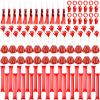 Yunsailing 96 Pcs Homecoming Noisemakers Team Spirit Accessories for Game Day Include Hand Clappers Cheerleading Pom Pom Thunder Stick Cheer Party Blower Plastic Whistle for Sport Fans(Red White) view 1