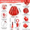 Yunsailing 96 Pcs Homecoming Noisemakers Team Spirit Accessories for Game Day Include Hand Clappers Cheerleading Pom Pom Thunder Stick Cheer Party Blower Plastic Whistle for Sport Fans(Red White) view 3