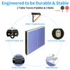 SculPong 4.5FT Ping Pong Table Foldable Table Tennis Table with Net, Table Tennis Paddles and Balls, MDF Multi-Use Family Game Table Assembly Free for Kid Child Teenager Adult, Small Compact Portable view 2